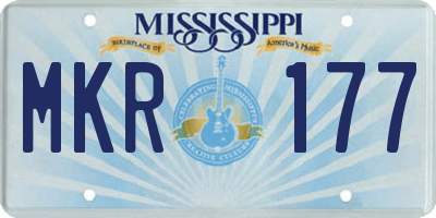 MS license plate MKR177