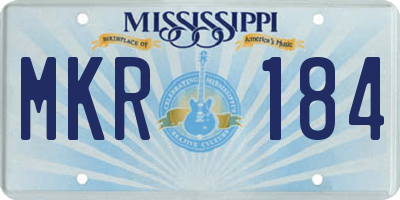 MS license plate MKR184