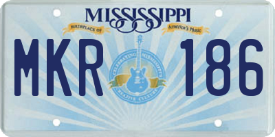 MS license plate MKR186