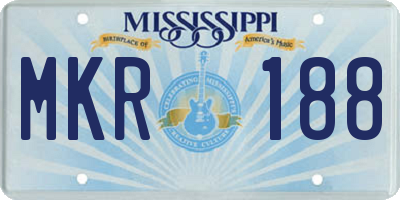 MS license plate MKR188