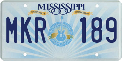 MS license plate MKR189