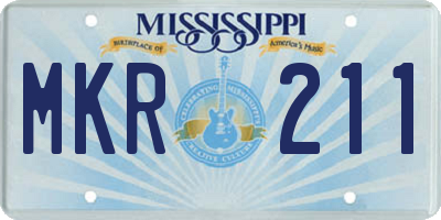 MS license plate MKR211