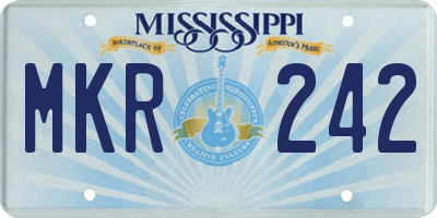MS license plate MKR242