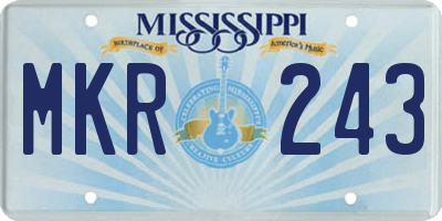 MS license plate MKR243