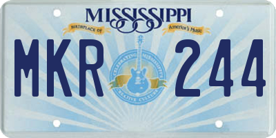 MS license plate MKR244