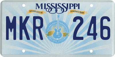 MS license plate MKR246