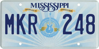 MS license plate MKR248