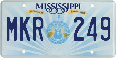 MS license plate MKR249