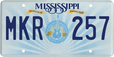 MS license plate MKR257