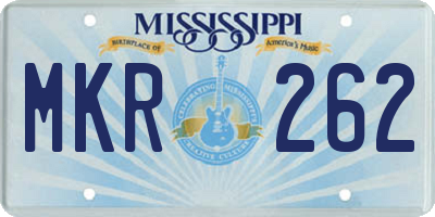 MS license plate MKR262