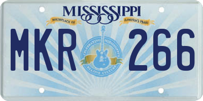 MS license plate MKR266