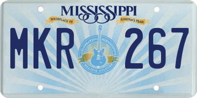 MS license plate MKR267