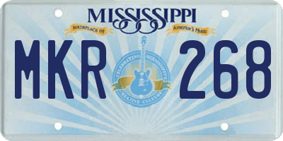 MS license plate MKR268