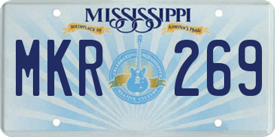 MS license plate MKR269