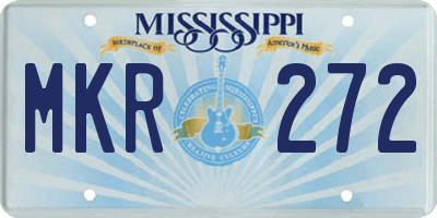 MS license plate MKR272