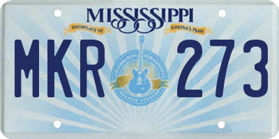 MS license plate MKR273