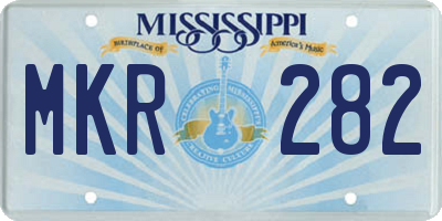 MS license plate MKR282