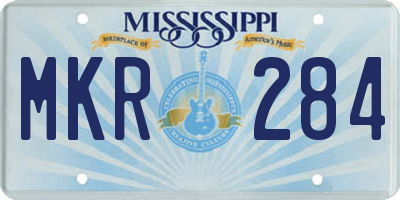 MS license plate MKR284