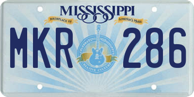 MS license plate MKR286