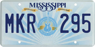 MS license plate MKR295