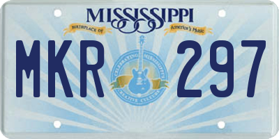 MS license plate MKR297