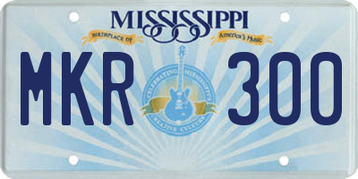 MS license plate MKR300