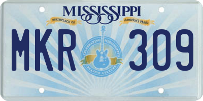 MS license plate MKR309