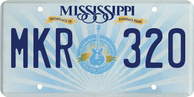 MS license plate MKR320