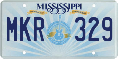 MS license plate MKR329