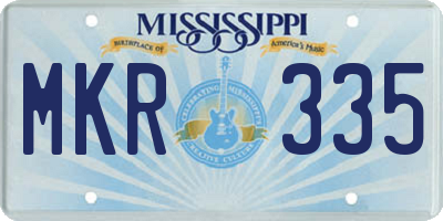 MS license plate MKR335