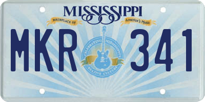 MS license plate MKR341
