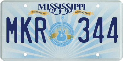 MS license plate MKR344