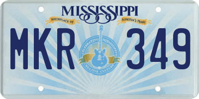 MS license plate MKR349