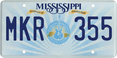 MS license plate MKR355