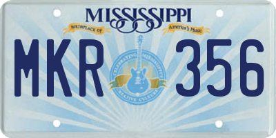 MS license plate MKR356