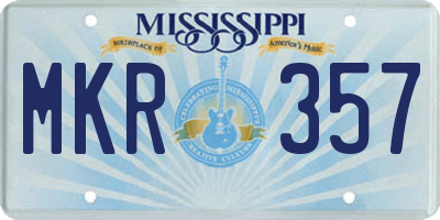 MS license plate MKR357
