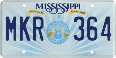 MS license plate MKR364