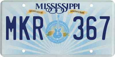 MS license plate MKR367