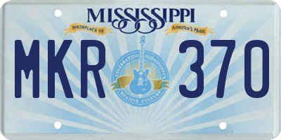 MS license plate MKR370