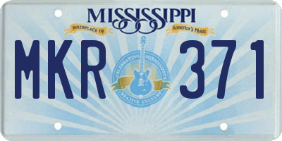 MS license plate MKR371