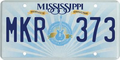 MS license plate MKR373