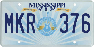 MS license plate MKR376