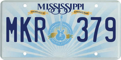MS license plate MKR379