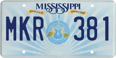 MS license plate MKR381