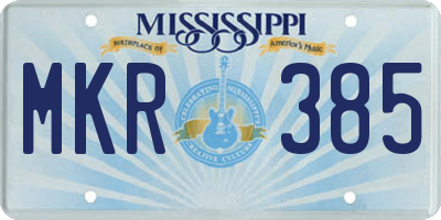 MS license plate MKR385