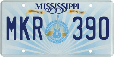 MS license plate MKR390