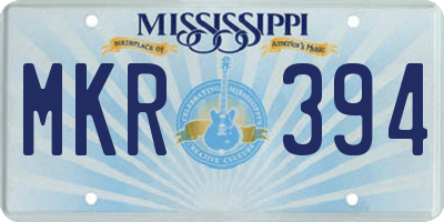 MS license plate MKR394