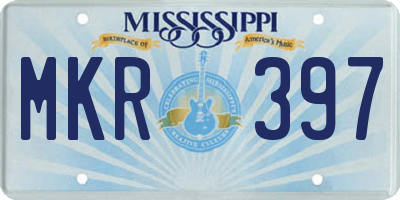 MS license plate MKR397
