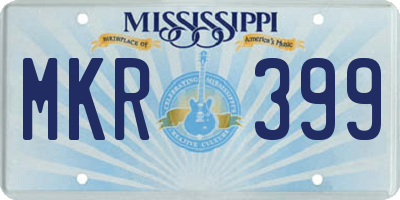 MS license plate MKR399