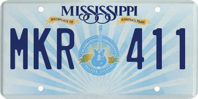 MS license plate MKR411